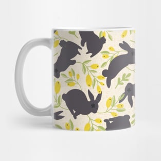 Spring Easter Rabbits and Lemons Mug